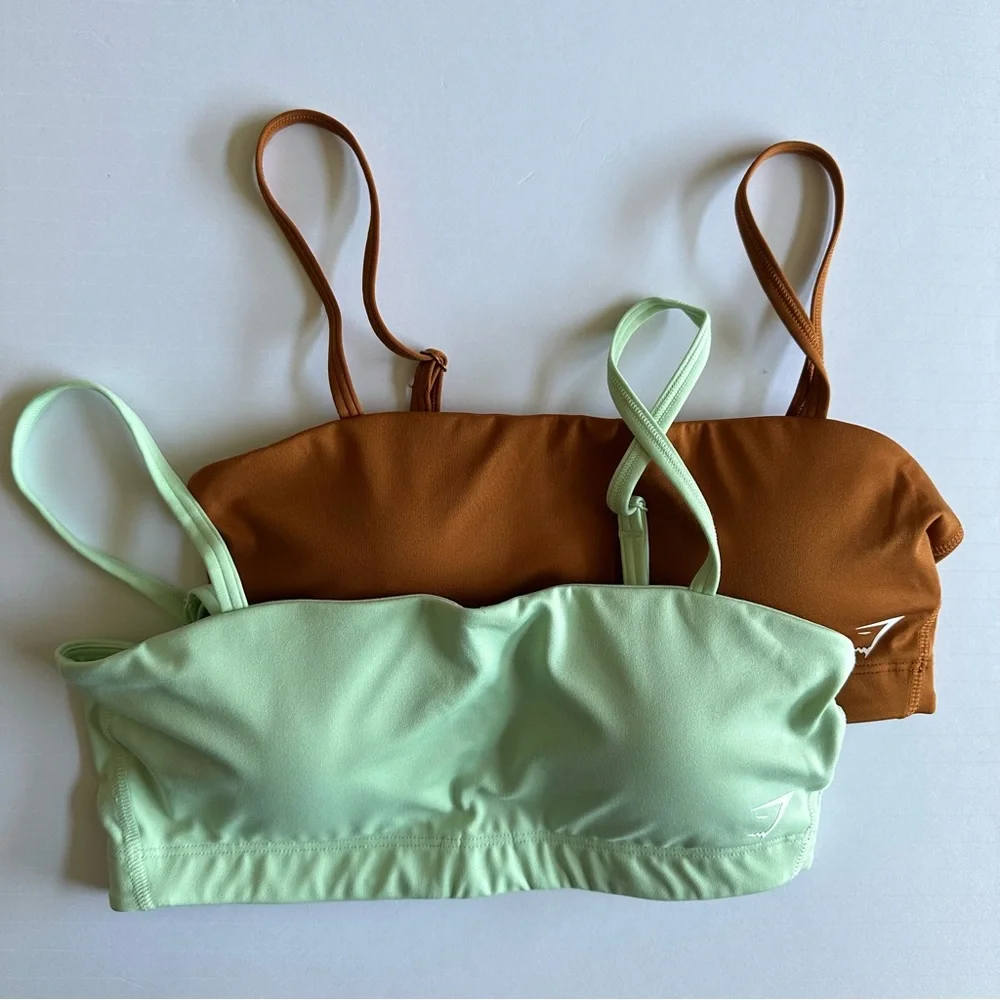 Gymshark XS Training Bandeau Sports Bra Set - Picture 1 of 5